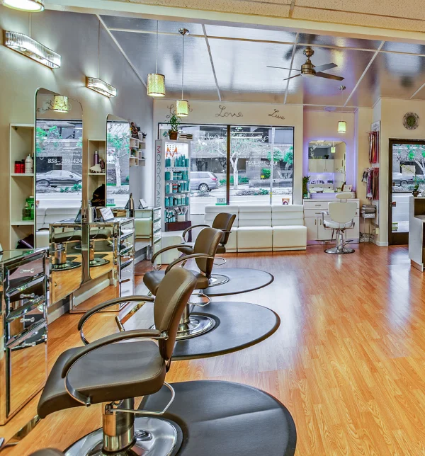 Interior de un salón de belleza